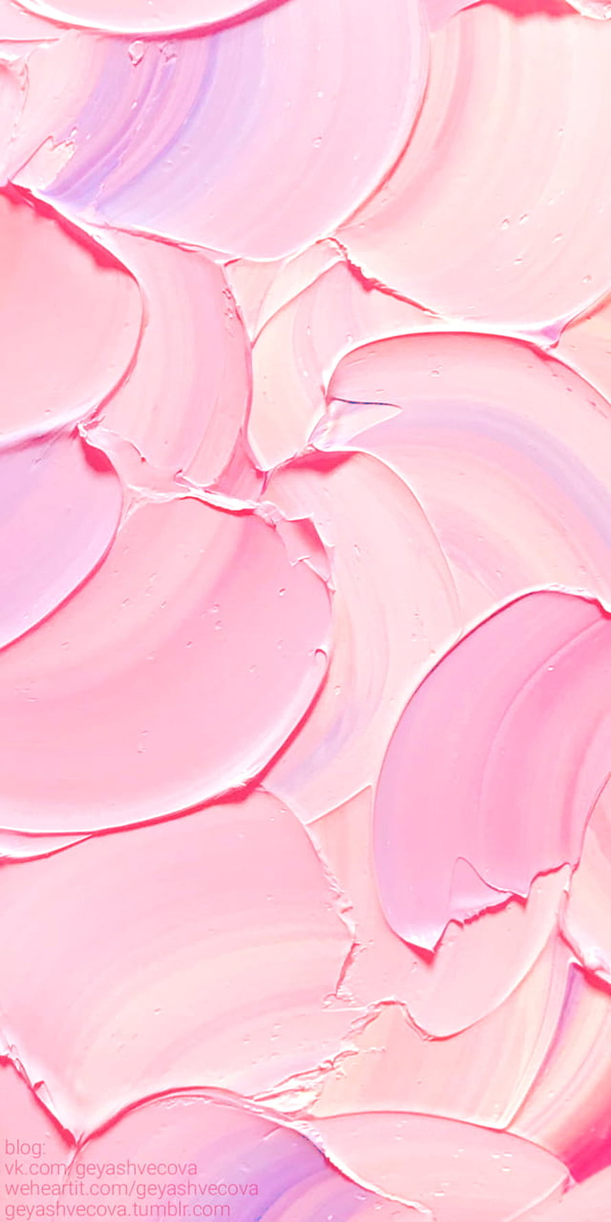 Pastel Pink Impasto Texture with Soft Lavender Swirls and Glossy Creamy Strokes HD phone wallpaper