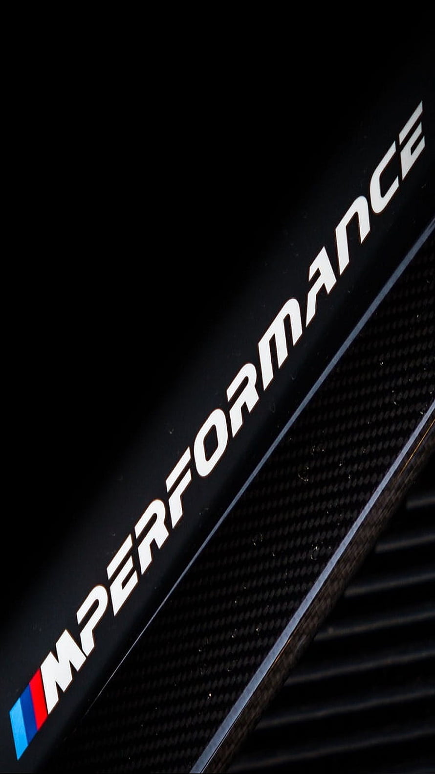 BMW M Performance Carbon Fiber Grille Detail with Signature Stripes HD phone wallpaper