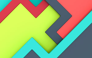Vibrant Material Design Abstract Geometric Wallpaper With Layered Colorful Shapes HD wallpaper
