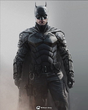 Robert Pattinson as Batman in The Batman Film Concept Art by William Gray HD phone wallpaper