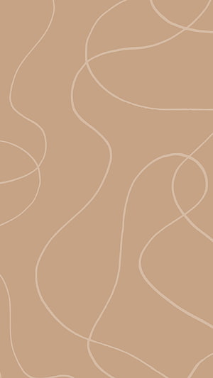 Minimalist Abstract Curved Line Pattern on Warm Tan Background HD phone wallpaper