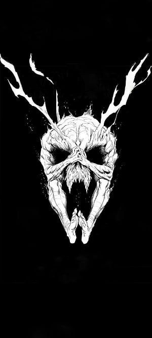 One Punch Man Garou Black and White Ink Illustration with Antlered Horns, Garou, Punch, tatsumaki, one, man, saitama, fubuki HD phone wallpaper