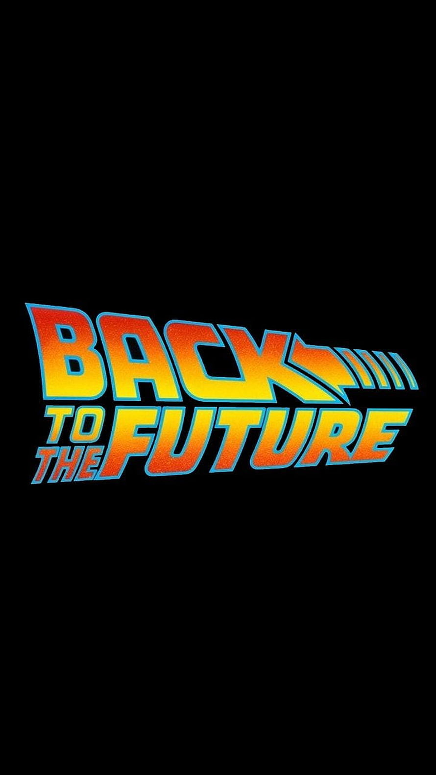 Back to the Future Classic Movie Logo on Black Background HD phone wallpaper