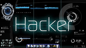 Futuristic Hacker Dashboard Interface with Glowing Cyan System Metrics and Gaming Mode Display HD wallpaper