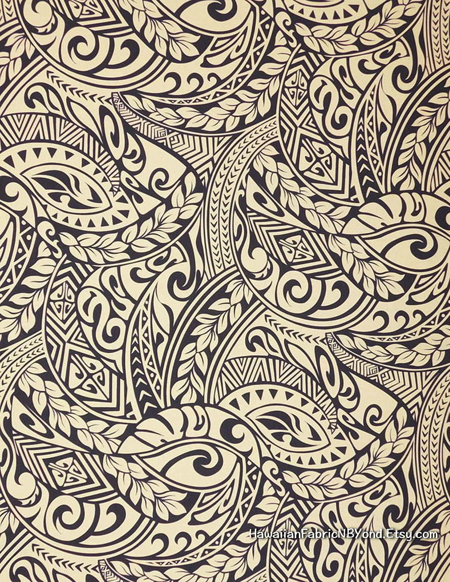 Polynesian Tribal Tattoo Pattern Design with Geometric and Floral Motifs HD phone wallpaper