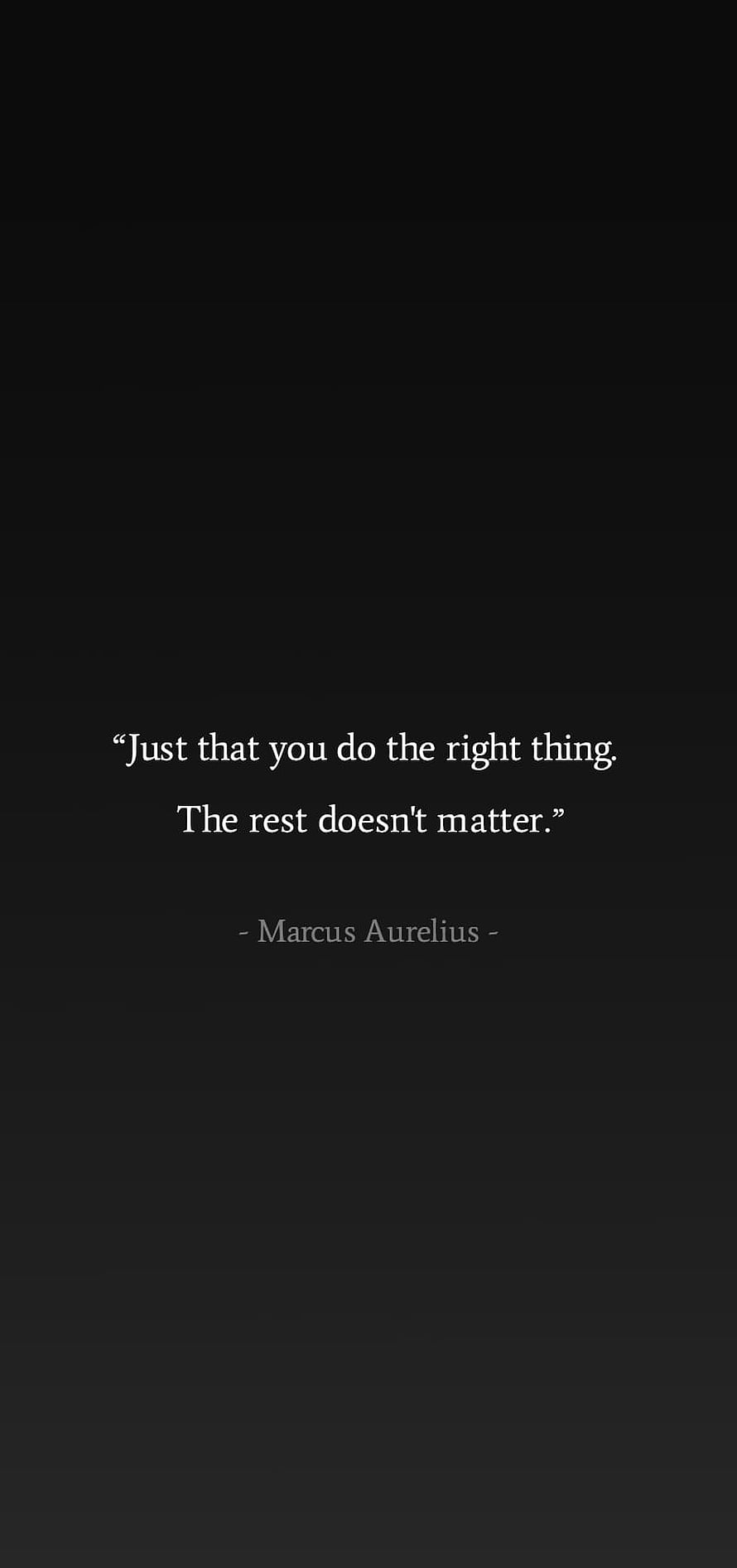 Minimalist Marcus Aurelius Quote on Doing the Right Thing HD phone wallpaper