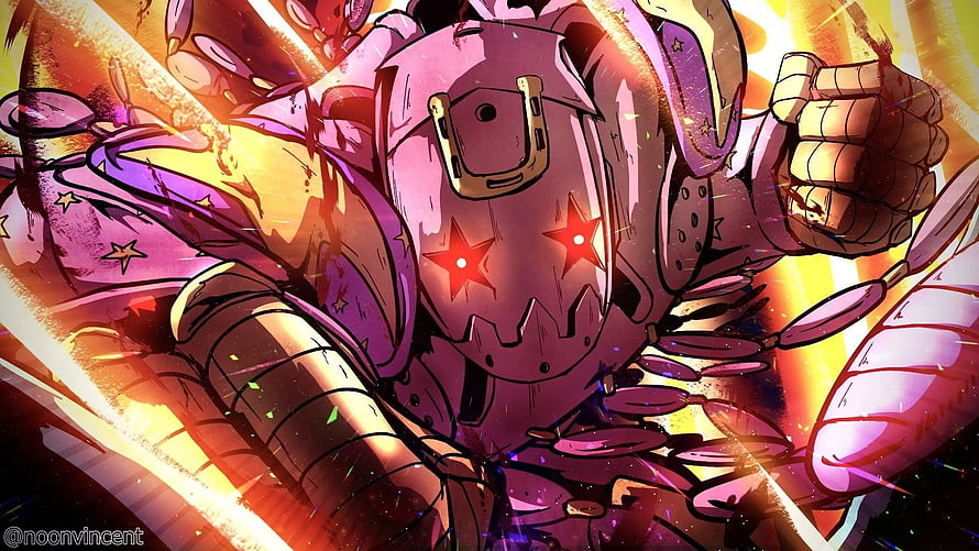Tusk Act 4 Stand from JoJo's Bizarre Adventure in Dynamic Comic Art HD wallpaper