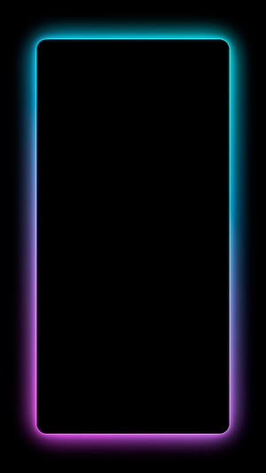 Minimalist Neon Gradient Border Frame on Black Background HD phone wallpaper