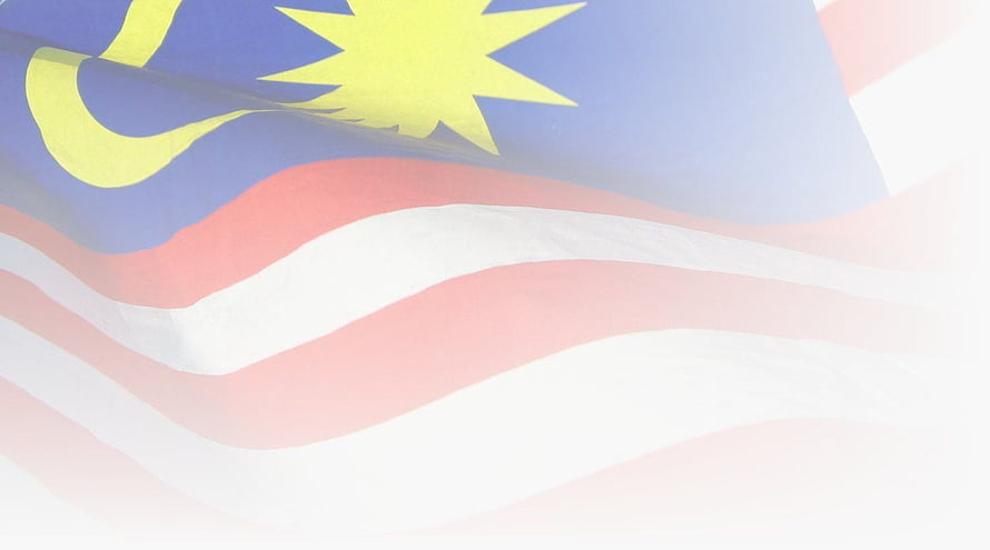 Malaysia National Flag Waving in the Wind with Crescent Moon and Star HD wallpaper