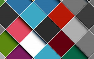 Vibrant Geometric Diamond Pattern with Layered Colorful Tiles and Soft Shadows HD wallpaper