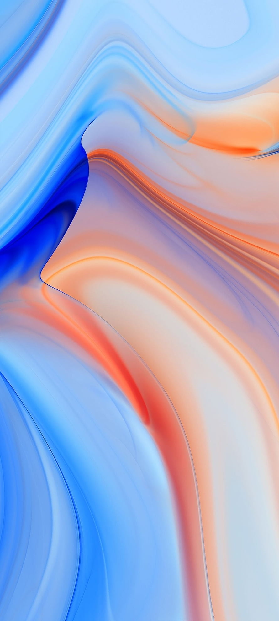 Fluid Abstract Gradient Wallpaper in Blue and Orange Tones HD phone wallpaper