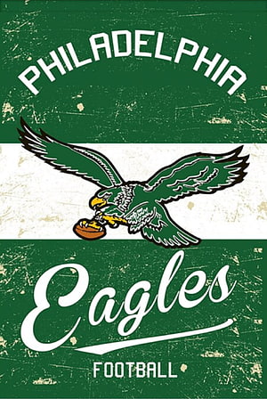 Vintage Philadelphia Eagles Football Logo with Distressed Green and White Design HD phone wallpaper