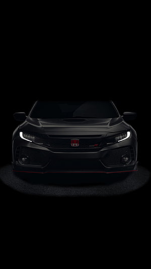 Honda Civic Type R Front View in Dark Studio Setting HD phone wallpaper