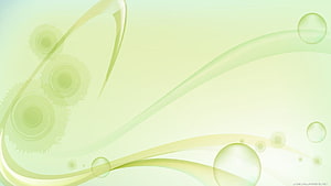 Soft Green Abstract Waves with Bubbles and Circular Patterns HD wallpaper