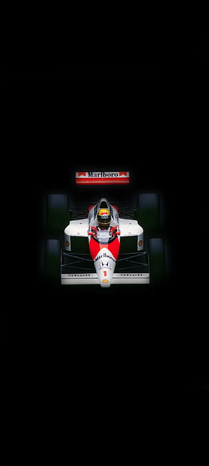 McLaren MP4 Formula 1 Race Car with Marlboro and Shell Livery on Black Background HD phone wallpaper