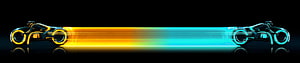 Neon Futuristic Motorcycles with Vibrant Light Trails on Black Background HD wallpaper