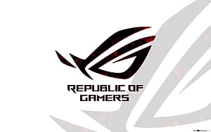 Asus Republic of Gamers ROG Eye Logo on White Background HD wallpaper