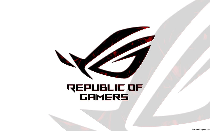 Asus Republic of Gamers ROG Eye Logo on White Background HD wallpaper