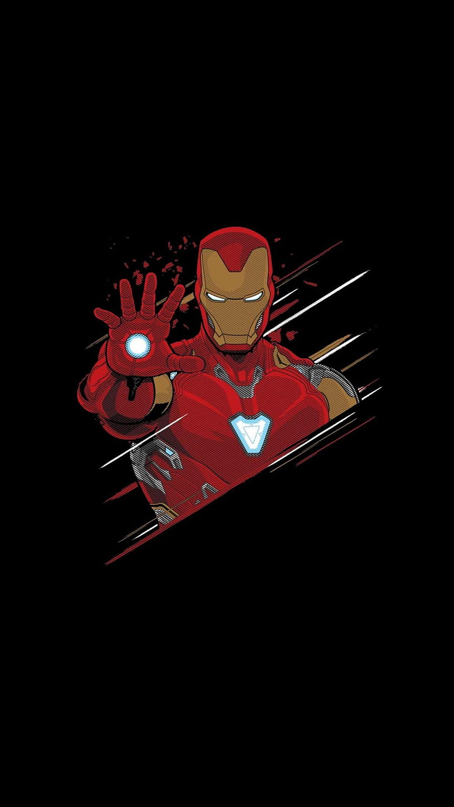 Iron Man Repulsor Blast Comic Style Illustration on Black Background, Amoled Archives ⋆ Traxzee. Iron man , Iron man , Marvel , Iron Man HD phone wallpaper