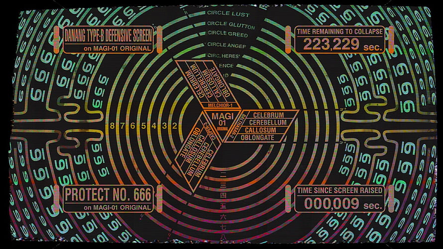 Neon Genesis Evangelion MAGI-01 Defensive Screen Interface HD wallpaper