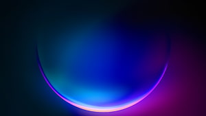 Windows 11 Glow Abstract Sphere with Neon Blue and Purple Gradient on Dark Background HD wallpaper