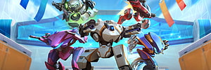 Mech Arena Robot Showdown: Colorful Mechs in Futuristic Arena Combat HD wallpaper