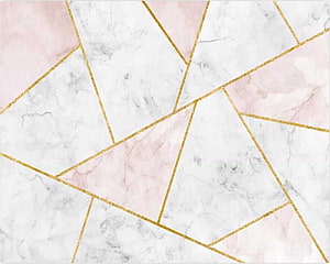 Elegant Geometric Marble Pattern with Gold Lines and Soft Pink Accents HD wallpaper
