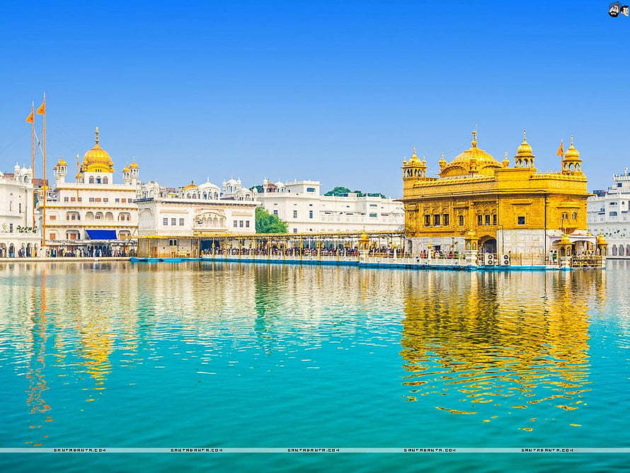 Golden Temple Harmandir Sahib Amritsar Reflection in Holy Sarovar Pool HD wallpaper
