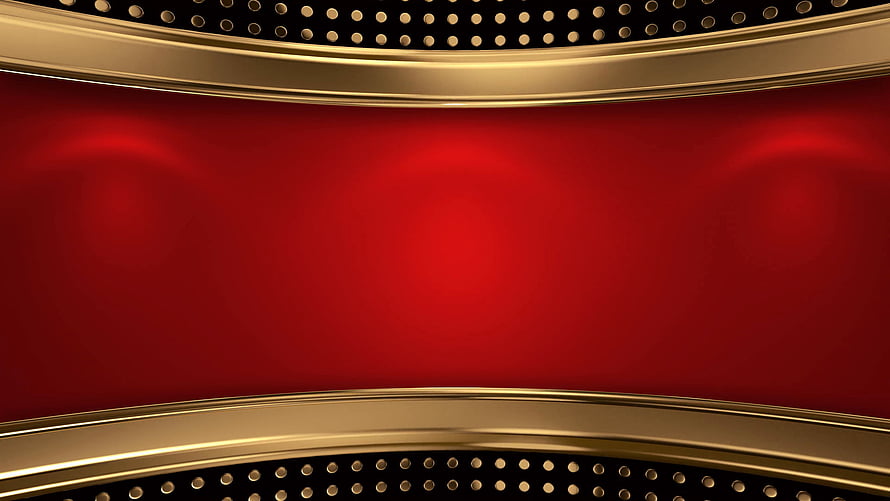 Luxurious Red and Gold Award Ceremony Stage Background with Perforated Metal Accents HD wallpaper