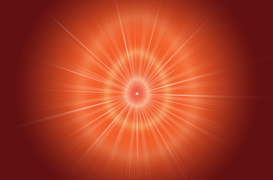 Radiant Orange Sunburst Light Rays Abstract Background HD wallpaper