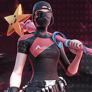 Wildcat Fortnite Character with Star Hammer and Tactical Gear HD phone wallpaper