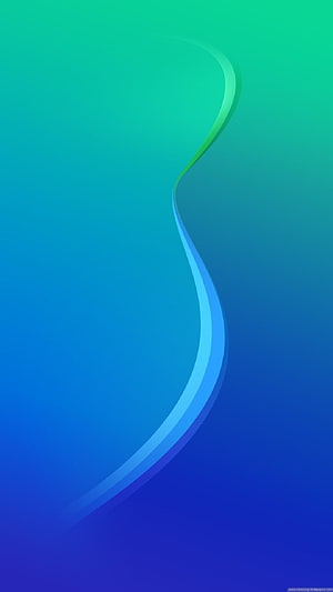 Abstract Gradient Wave Design in Teal and Blue Tones HD phone wallpaper