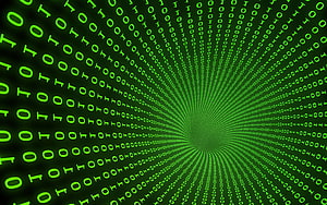 Green Binary Code Tunnel Inspired by The Matrix Digital Data Stream HD wallpaper