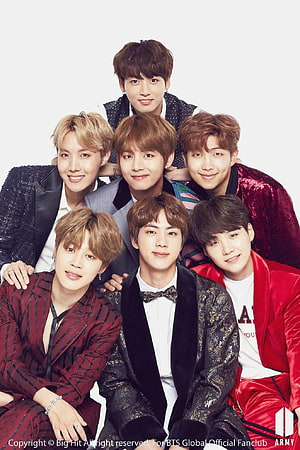BTS Group Portrait in Elegant Formal Wear HD phone wallpaper
