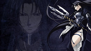 Pandora from Saint Seiya The Lost Canvas in dark armor holding a trident HD wallpaper