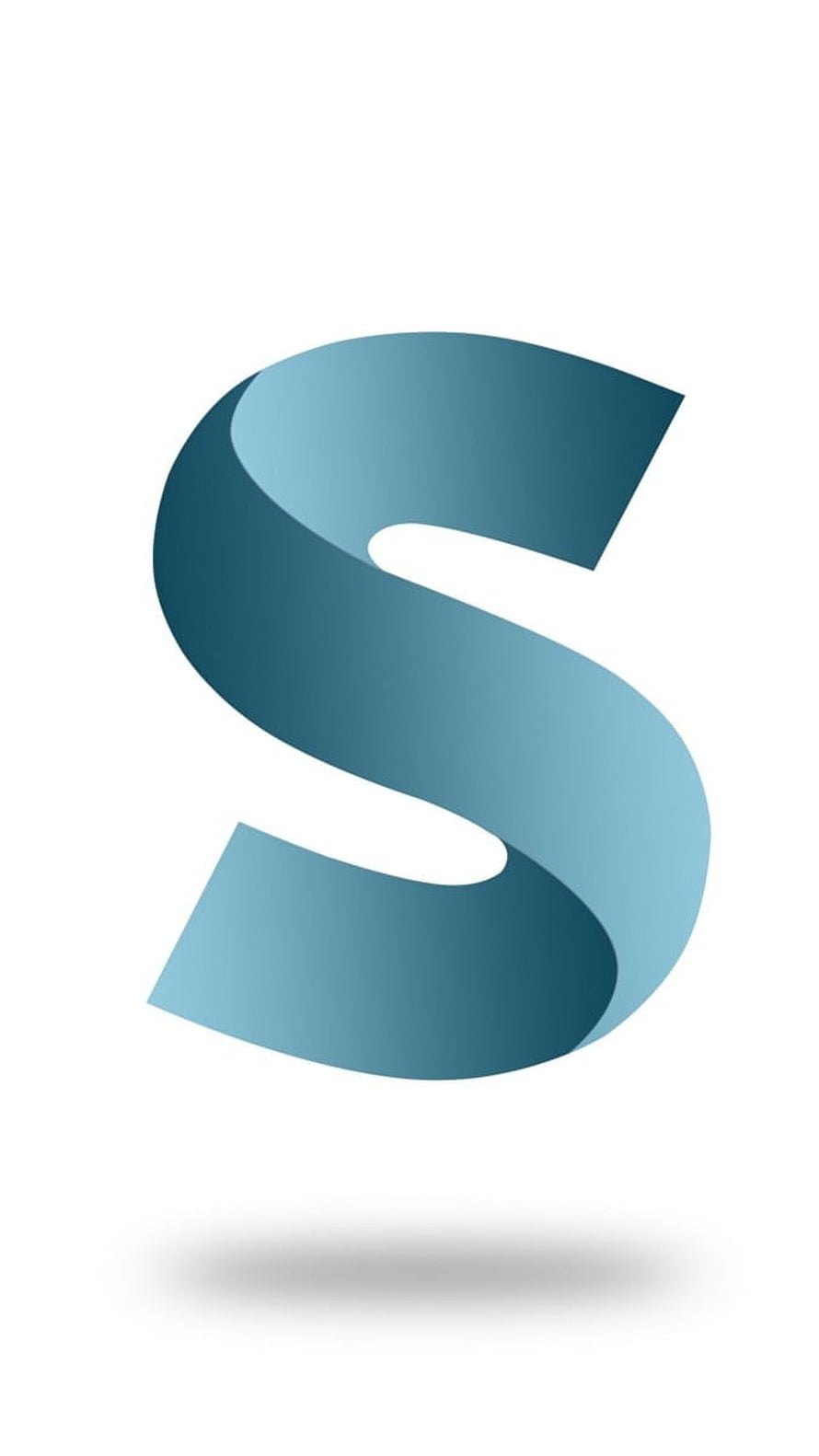Stylized Blue Letter S Logo with Gradient Ribbon Design on White Background HD phone wallpaper