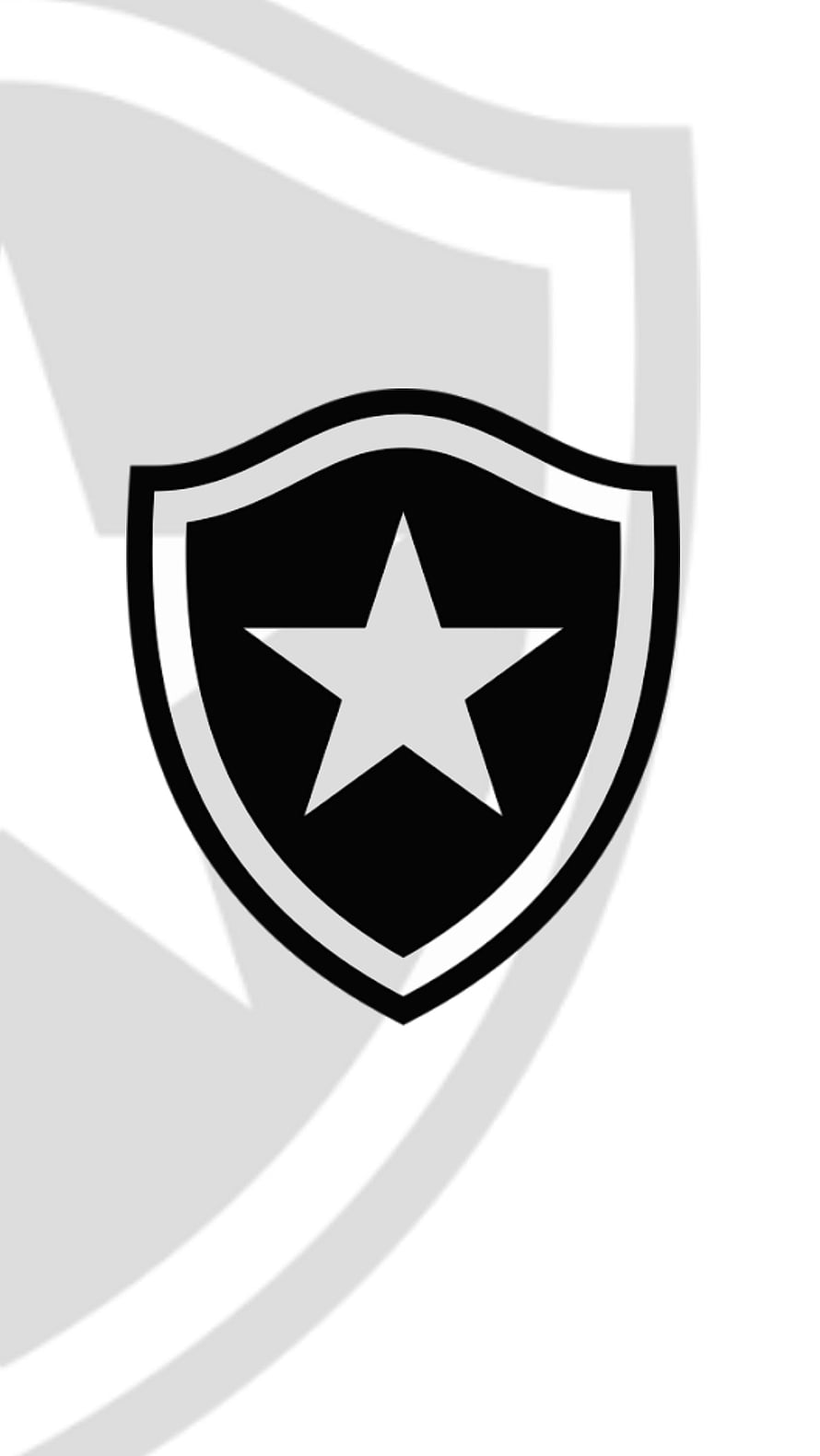 Botafogo Football Club Shield Emblem Minimalist Black and White Star Design HD phone wallpaper