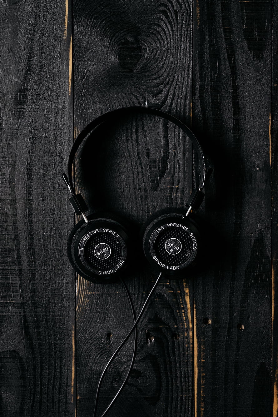 Sennheiser HD 600 Studio Headphones on Dark Wood Surface HD phone wallpaper