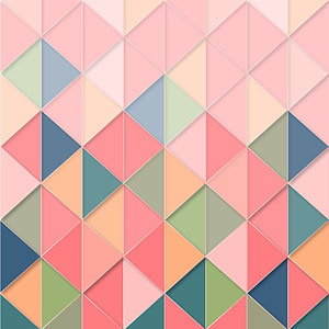 Pastel Geometric Triangle Pattern with Soft Shadows and Muted Color Palette HD phone wallpaper