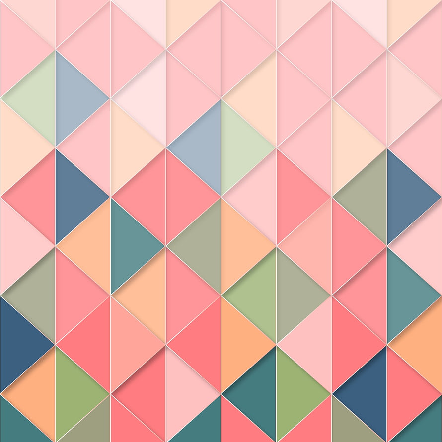 Pastel Geometric Triangle Pattern with Soft Shadows and Muted Color Palette HD phone wallpaper