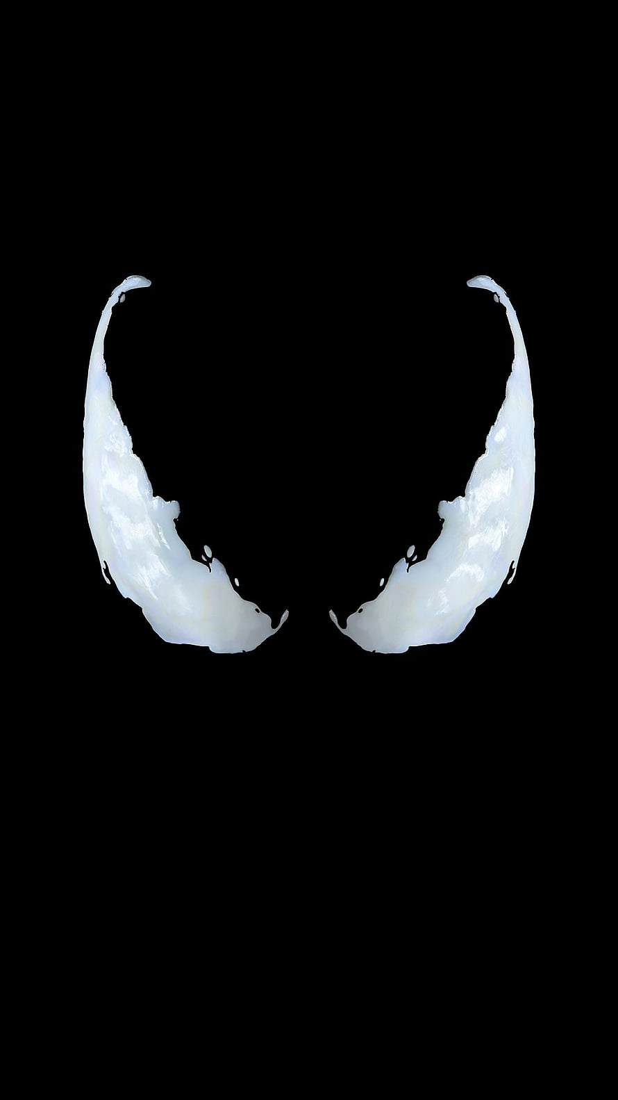Venom Symbiote Eyes Minimalist Black and White Abstract Wallpaper HD phone wallpaper