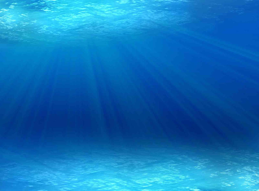 Sunlight Rays Piercing Deep Blue Ocean Water Underwater Scene HD wallpaper