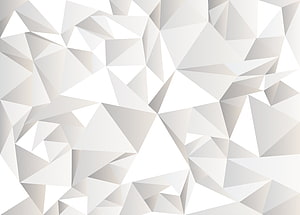 Minimalist White Geometric Faceted Crystal Pattern Abstract Background HD wallpaper