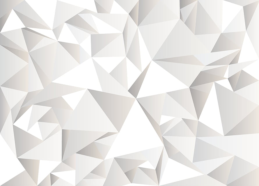 Minimalist White Geometric Faceted Crystal Pattern Abstract Background HD wallpaper