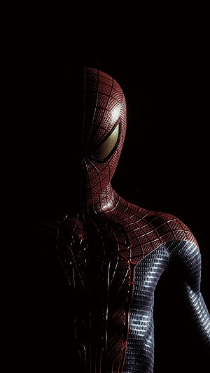Spider-Man No Way Home Suit Detail in Dramatic Shadow and Light, THE AMAZING SPIDER-MAN, spiderman no way home, marvel, superheroes, spiderman, theakazingspiderman HD phone wallpaper