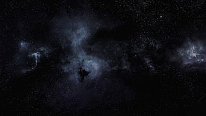 Dark Cosmic Nebula and Starfield Deep Space Background HD wallpaper
