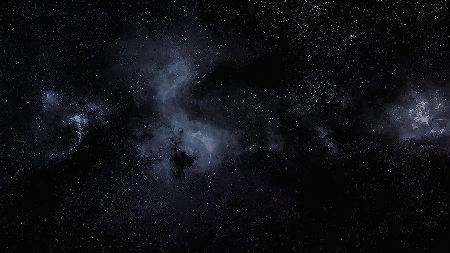Dark Cosmic Nebula and Starfield Deep Space Background HD wallpaper