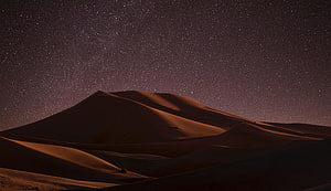 Starlit Desert Dunes Under a Deep Night Sky HD wallpaper