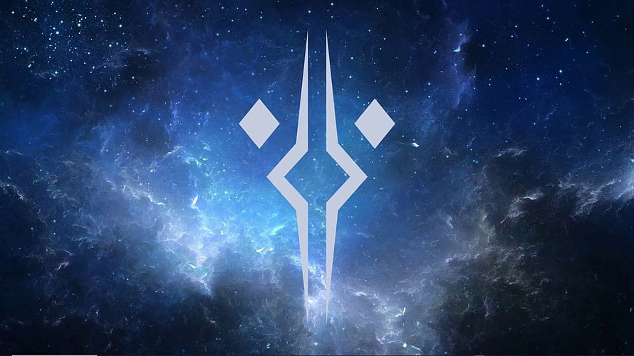 Star Wars Ahsoka Tano Symbol Against Deep Space Nebula Background HD wallpaper