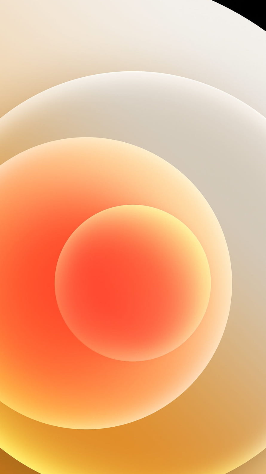 Warm Orange Gradient Circles Minimalist Abstract Wallpaper HD phone wallpaper